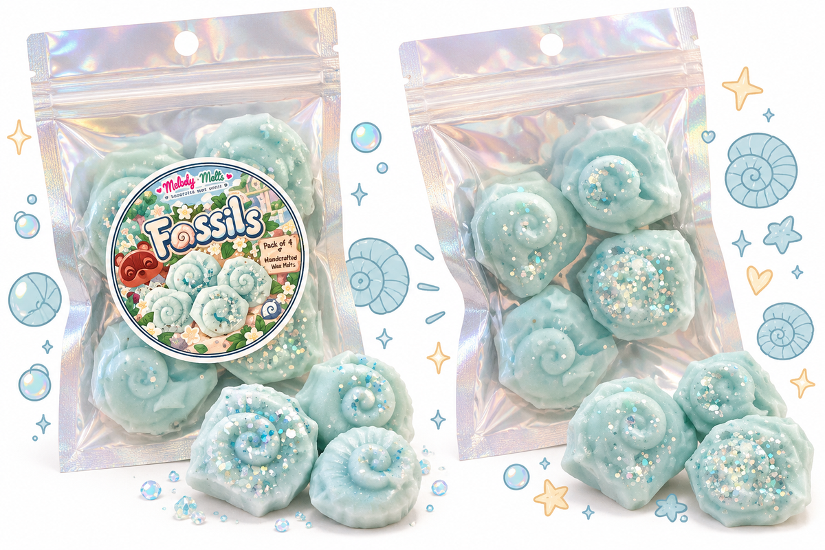 Fossils Wax Melts 🐌 | Random Scent | Handmade Wax Melts | Pack of 4