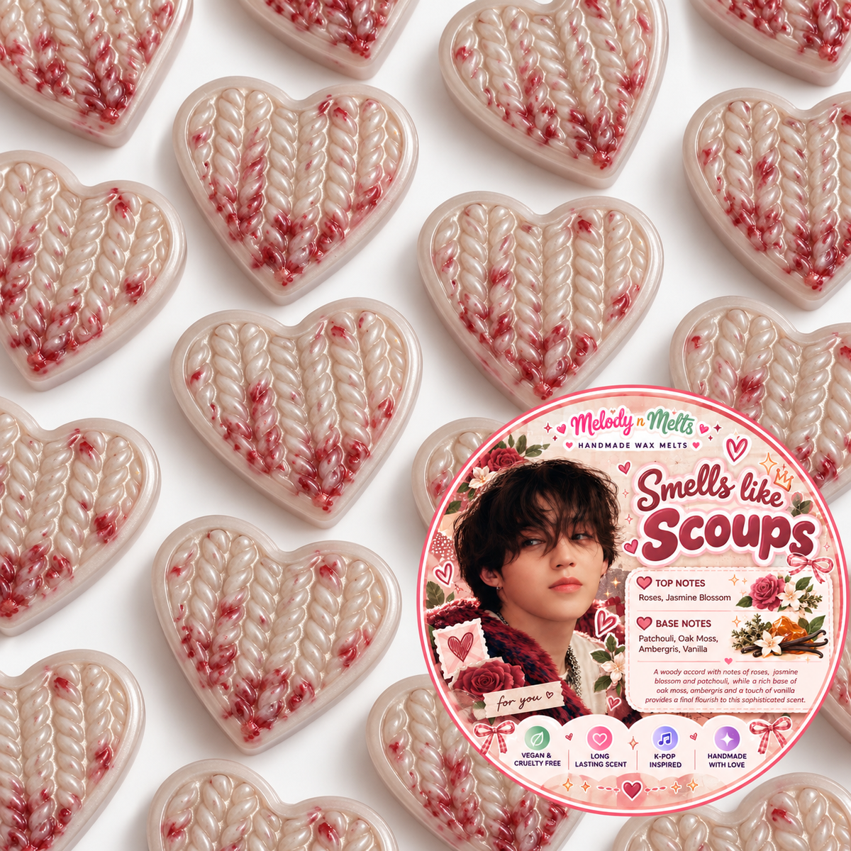 Smells Like Scoups Wax Melt | SEVENTEEN Inspired | Rose, Jasmine & Vanilla | Handmade K-Pop Wax Melt