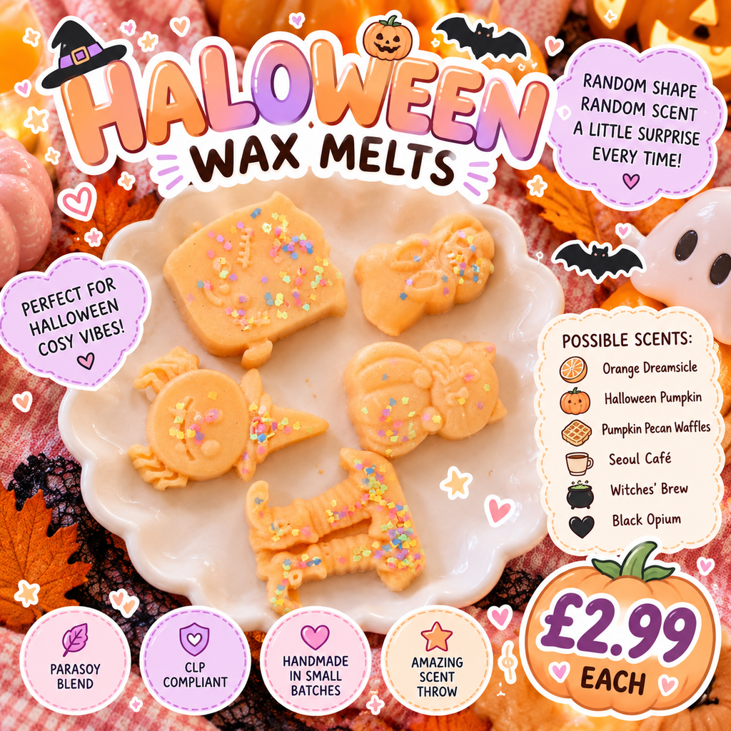 Halloween Wax Melt Surprise | Random Shape & Scent | Handmade Wax Melt